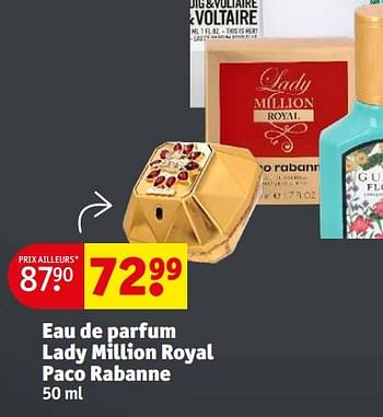 Promotions Eau de parfum lady million royal paco rabanne - Paco Rabanne - Valide de 19/12/2023 à 24/12/2023 chez Kruidvat