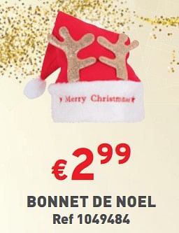 Promotions Bonnet de noel - Produit maison - Trafic  - Valide de 20/12/2023 à 24/12/2023 chez Trafic