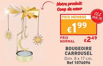 Promotions Bougeoire carrousel - Produit maison - Trafic  - Valide de 20/12/2023 à 24/12/2023 chez Trafic
