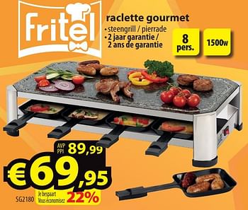 Promotions Fritel raclette gourmet sg2180 - Fritel - Valide de 20/12/2023 à 30/12/2023 chez ElectroStock