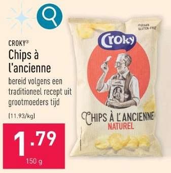 Promoties Chips à l`ancienne - Croky - Geldig van 26/12/2023 tot 31/12/2023 bij Aldi