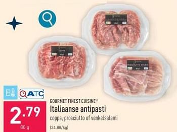 Promoties Italiaanse antipasti - Gourmet Finest Cuisine - Geldig van 26/12/2023 tot 31/12/2023 bij Aldi