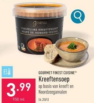 Promoties Kreeftensoep - Gourmet Finest Cuisine - Geldig van 26/12/2023 tot 31/12/2023 bij Aldi