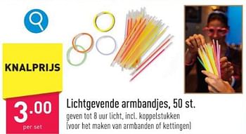 Promoties Lichtgevende armbandjes - Huismerk - Aldi - Geldig van 27/12/2023 tot 31/12/2023 bij Aldi