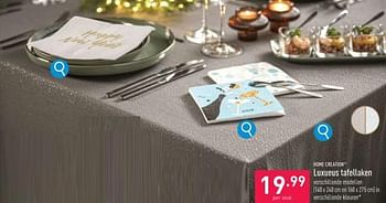 Promoties Luxueus tafellaken - HOME CREATION - Geldig van 27/12/2023 tot 31/12/2023 bij Aldi