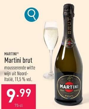Promoties Martini brut - Martini - Geldig van 26/12/2023 tot 31/12/2023 bij Aldi