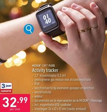 Promoties Medion life p4000 activity tracker - Medion - Geldig van 27/12/2023 tot 31/12/2023 bij Aldi