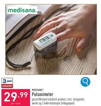 Promoties Medisana pulsoximeter - Medisana - Geldig van 27/12/2023 tot 31/12/2023 bij Aldi