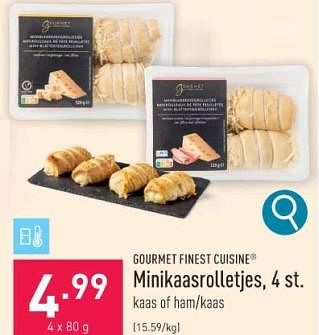 Promoties Minikaasrolletjes - Gourmet Finest Cuisine - Geldig van 26/12/2023 tot 31/12/2023 bij Aldi