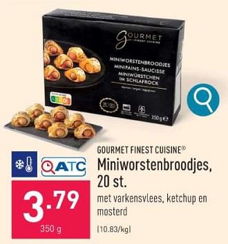 Promoties Miniworstenbroodjes - Gourmet Finest Cuisine - Geldig van 26/12/2023 tot 31/12/2023 bij Aldi