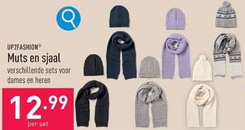 Promoties Muts en sjaal - UP2Fashion - Geldig van 27/12/2023 tot 31/12/2023 bij Aldi