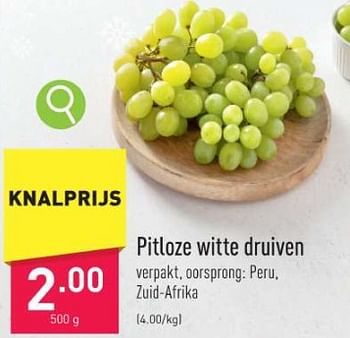 Promoties Pitloze witte druiven - Huismerk - Aldi - Geldig van 26/12/2023 tot 31/12/2023 bij Aldi