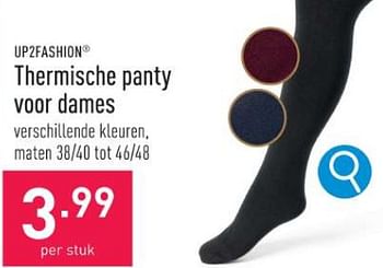 Promoties Thermische panty voor dames - UP2Fashion - Geldig van 27/12/2023 tot 31/12/2023 bij Aldi