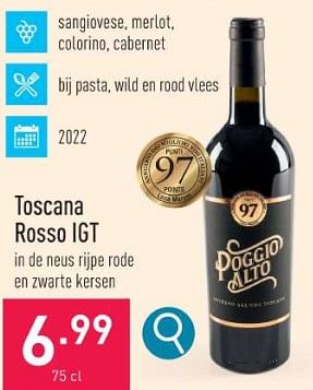 Promoties Toscana rosso igt - Rode wijnen - Geldig van 26/12/2023 tot 31/12/2023 bij Aldi
