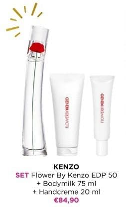 Promoties Kenzo set flower by kenzo edp + bodymilk + handcreme - Kenzo - Geldig van 01/12/2023 tot 31/12/2023 bij ICI PARIS XL