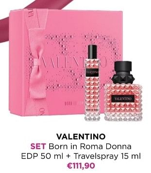 Promoties Valentino born in roma donna edp + travelspray - Valentino - Geldig van 01/12/2023 tot 31/12/2023 bij ICI PARIS XL