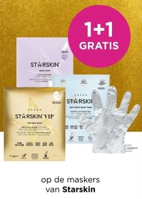 Promoties 1+1 gratis op de maskers van starskin - Starskin - Geldig van 01/12/2023 tot 31/12/2023 bij ICI PARIS XL