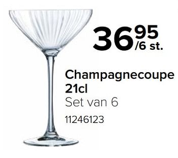 Promoties Champagnecoupe set van 6 - Chef & Sommelier - Geldig van 08/12/2023 tot 31/12/2023 bij Euro Shop