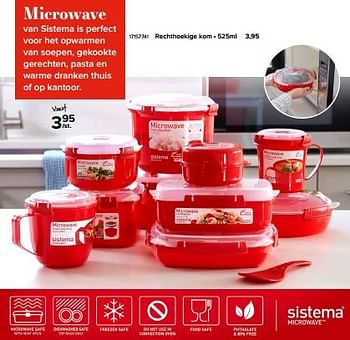 Promoties Microwave rechthoekige kom - Sistema - Geldig van 08/12/2023 tot 31/12/2023 bij Euro Shop