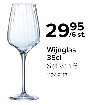 Promoties Wijnglas 35cl set van 6 - Chef & Sommelier - Geldig van 08/12/2023 tot 31/12/2023 bij Euro Shop