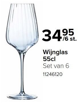 Promoties Wijnglas 55cl set van 6 - Chef & Sommelier - Geldig van 08/12/2023 tot 31/12/2023 bij Euro Shop