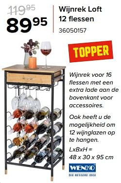 Promoties Wijnrek loft - Wenko - Geldig van 08/12/2023 tot 31/12/2023 bij Euro Shop
