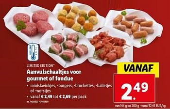 Promotions Aanvulschaaltjes voor gourmet of fondue - Limited Edition - Valide de 27/12/2023 à 02/01/2024 chez Lidl