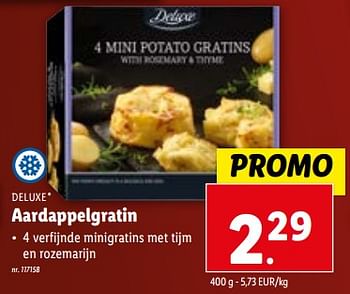 Promoties Aardappelgratin - Deluxe - Geldig van 27/12/2023 tot 02/01/2024 bij Lidl
