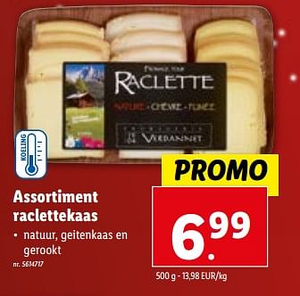 Promoties Assortiment raclettekaas - Huismerk - Lidl - Geldig van 27/12/2023 tot 02/01/2024 bij Lidl