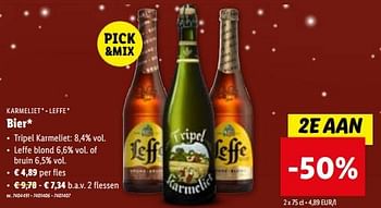 Promoties Bier - TRipel Karmeliet - Geldig van 27/12/2023 tot 02/01/2024 bij Lidl