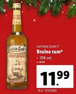 Promotions Bruine rum - Capitaine Cook - Valide de 27/12/2023 à 02/01/2024 chez Lidl