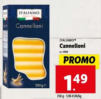 Promoties Cannelloni - Italiamo - Geldig van 27/12/2023 tot 02/01/2024 bij Lidl