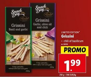 Promoties Grissini - Limited Edition - Geldig van 27/12/2023 tot 02/01/2024 bij Lidl