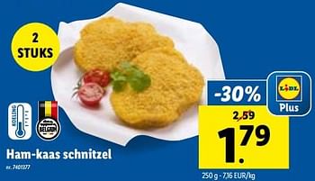 Promoties Ham-kaas schnitzel - Huismerk - Lidl - Geldig van 27/12/2023 tot 02/01/2024 bij Lidl