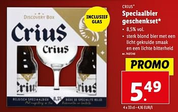 Promoties Speciaalbier geschenkset - Crius - Geldig van 27/12/2023 tot 02/01/2024 bij Lidl