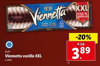 Promoties Viennetta vanille xxl - Ola - Geldig van 27/12/2023 tot 02/01/2024 bij Lidl
