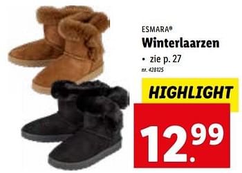 Promoties Winterlaarzen - Esmara - Geldig van 27/12/2023 tot 02/01/2024 bij Lidl