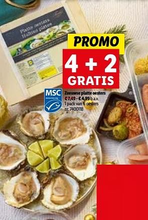 Promoties Zeeuwse platte oesters - Limited Edition - Geldig van 27/12/2023 tot 02/01/2024 bij Lidl