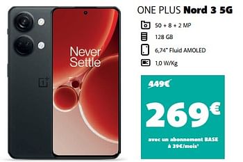 Promotions One plus nord 3 5g - OnePlus - Valide de 18/12/2023 à 02/01/2024 chez Base