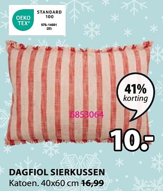 Promoties Dagfiol sierkussen - Huismerk - Jysk - Geldig van 11/12/2023 tot 26/12/2023 bij Jysk