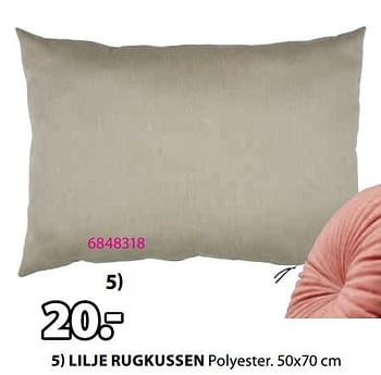 Promoties Lilje rugkussen - Huismerk - Jysk - Geldig van 11/12/2023 tot 26/12/2023 bij Jysk