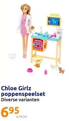 Promotions Chloe girlz poppenspeelset - Produit Maison - Action - Valide de 20/12/2023 à 26/12/2023 chez Action