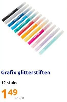 Promoties Grafix glitterstiften - Grafix - Geldig van 20/12/2023 tot 26/12/2023 bij Action