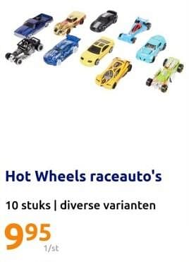 Promoties Hot wheels raceauto`s - Hot Wheels - Geldig van 20/12/2023 tot 26/12/2023 bij Action