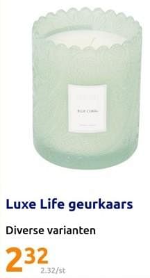 Promoties Luxe life geurkaars - Luxe Life - Geldig van 20/12/2023 tot 26/12/2023 bij Action