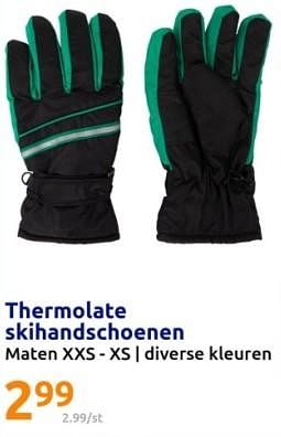Promoties Thermolate skihandschoenen - Huismerk - Action - Geldig van 20/12/2023 tot 26/12/2023 bij Action