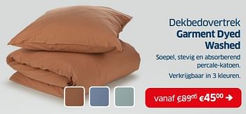 Promoties Dekbedovertrek garment dyed washed - Huismerk - Sleeplife - Geldig van 02/01/2024 tot 31/01/2024 bij Sleeplife