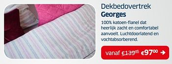 Promoties Dekbedovertrek georges - Huismerk - Sleeplife - Geldig van 02/01/2024 tot 31/01/2024 bij Sleeplife