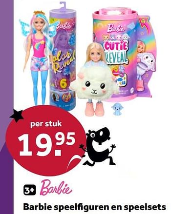 Promoties Barbie speelfiguren en speelsets - Mattel - Geldig van 16/12/2023 tot 26/12/2023 bij Intertoys