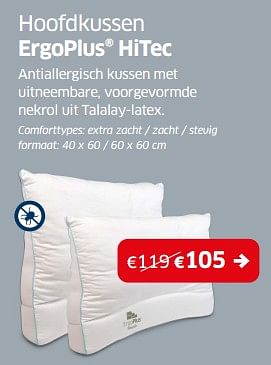 Promoties Hoofdkussen ergoplus hitec - Huismerk - Sleeplife - Geldig van 02/01/2024 tot 31/01/2024 bij Sleeplife